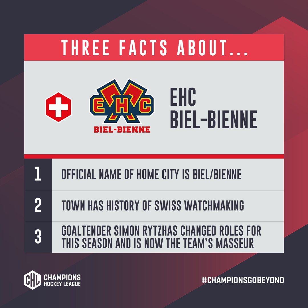 Champions Hockey League (@championshockey) on Twitter photo What else do we need to know, <a href="/ehcbiel/">EHC Biel-Bienne</a> fans? 👀
Let us know in the comments! 🙌 #ChampionsGoBeyond What else do we need to know, <a href="/ehcbiel/">EHC Biel-Bienne</a> fans? 👀
Let us know in the comments! 🙌 #ChampionsGoBeyond