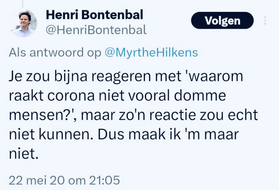 PTibx's tweet photo. @HenriBontenbal U mag uw tweet wel verwijderen , maar Het Net vergeet nooit .  😂👇 https://t.co/rcfdbe0J77