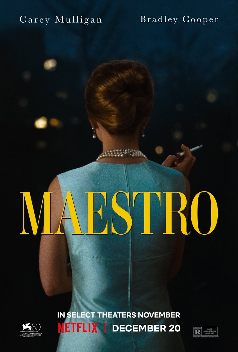 DiscussingFilm's tweet photo. First poster for Bradley Cooper’s ‘MAESTRO’.

Releasing December 20 on Netflix. https://t.co/PrbTWsLGAB