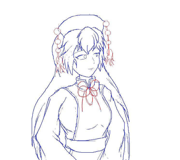 TKZAnimation's tweet photo. Started a new Touhou fan-project. Right now just sketching some illustrations to get some ideas starting with Junko. More details and concepts to come.  #touhou #LoLK https://t.co/reJ5VOo2II