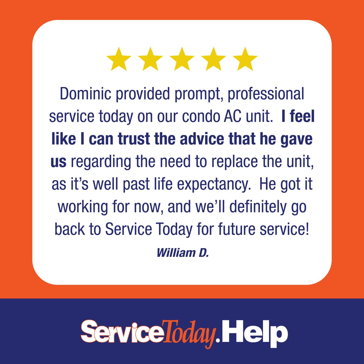 When it's hot outside, and your A/C system has issues, you can trust the expert technicians at ServiceToday for same-day service with a 100% satisfaction guarantee!