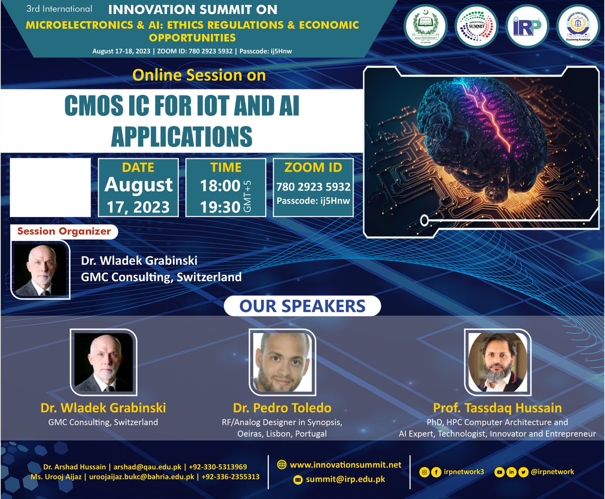 irpnetwork's tweet photo. Innovation Summit on Microelectronics &amp; AI: Ethics, Regulations and Economic Opportunities
Aug 17-18, 2023
https://t.co/PItXLhKGg9...

#InnovationSummit #onlinesummit #AISummit #AI #microelectronics #InaugurationCeremony #SUMMIT2023 #technologysummit #ArtificialInteligence https://t.co/t9zkF6JIqd