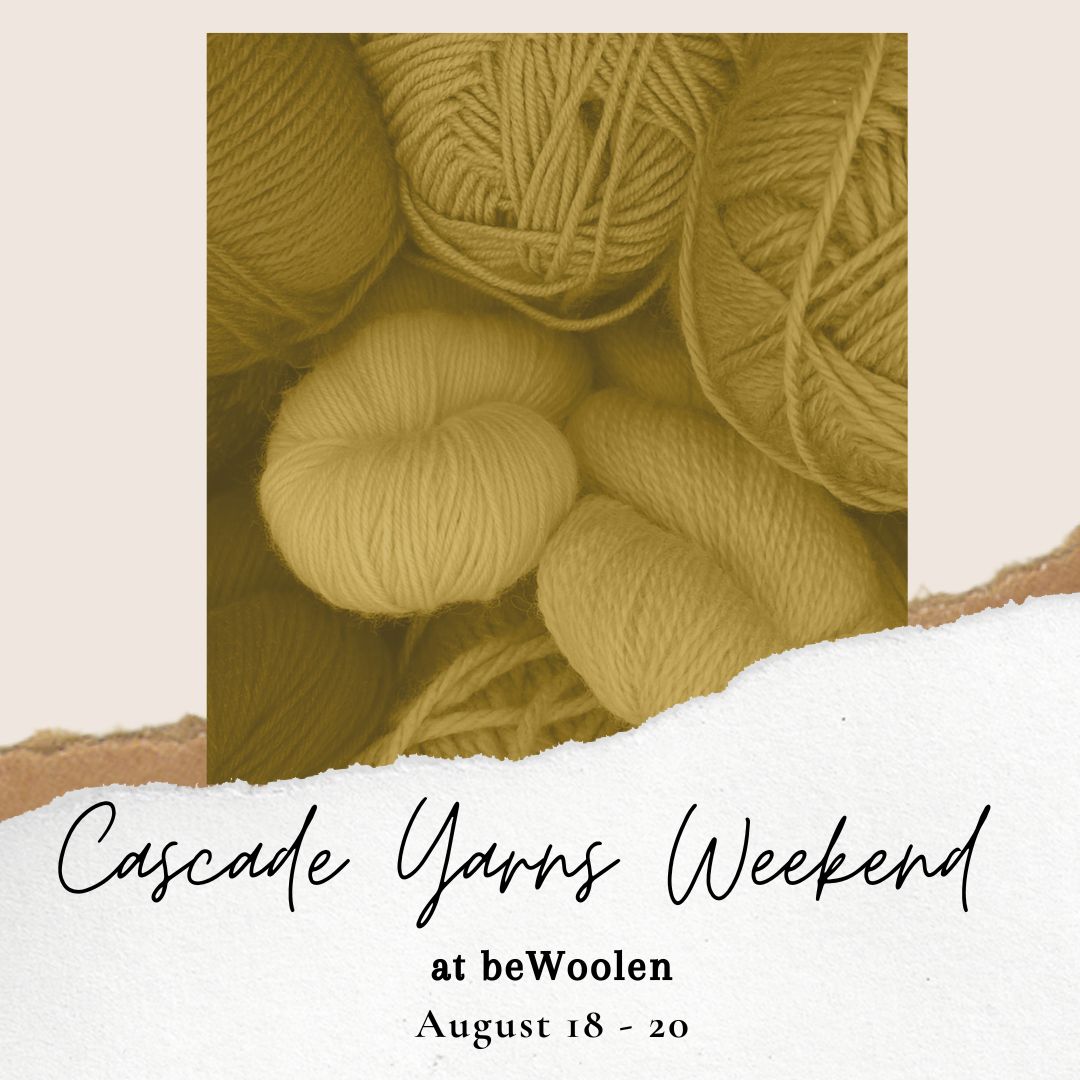 CascadeYarns's tweet photo. Who's ready for this weekend? 
Cascade Yarns Weekend at @bewoolenmn
#cascadeyarns #yarnfun #LYS #iloveyarn #yarnstash #supportsmallbusiness https://t.co/arYnbGPZd1