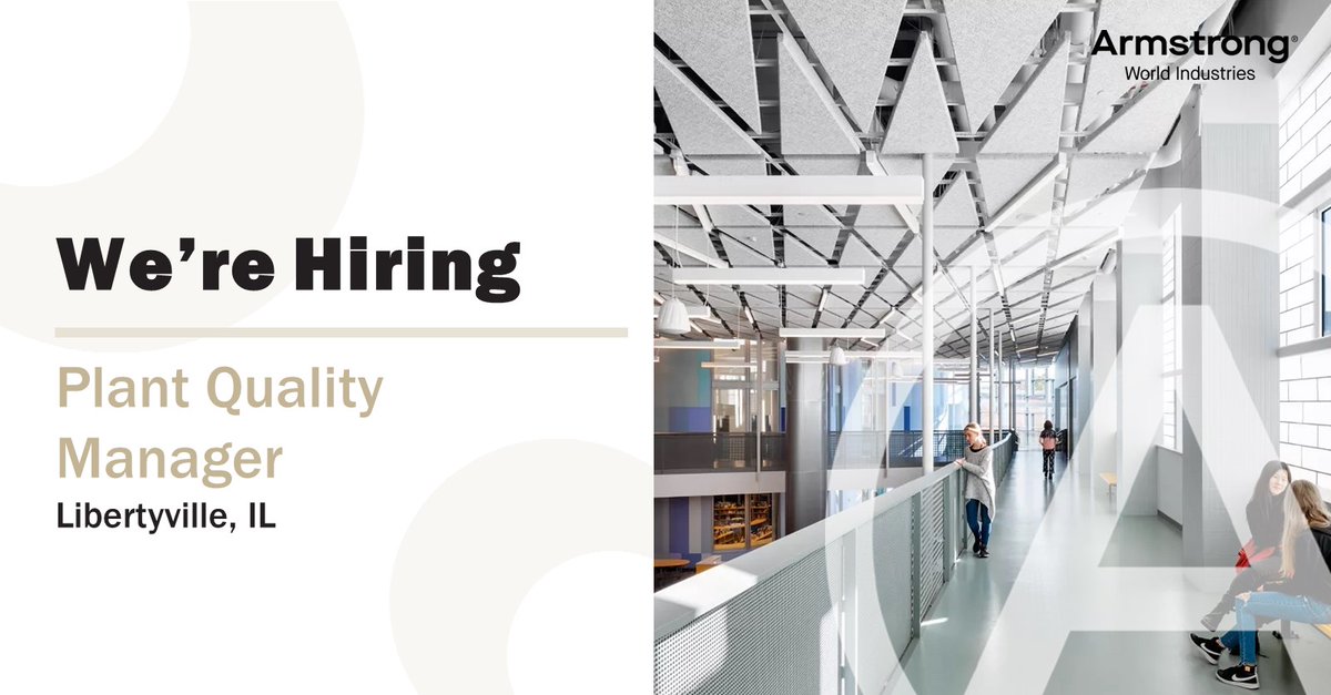 Reporting to the Plant Manager, the Plant Quality Manager is responsible for the overall direction, functional excellence, and leadership of the QMS system for our #Libertyville facility. Apply now  bit.ly/3rV2lCQ