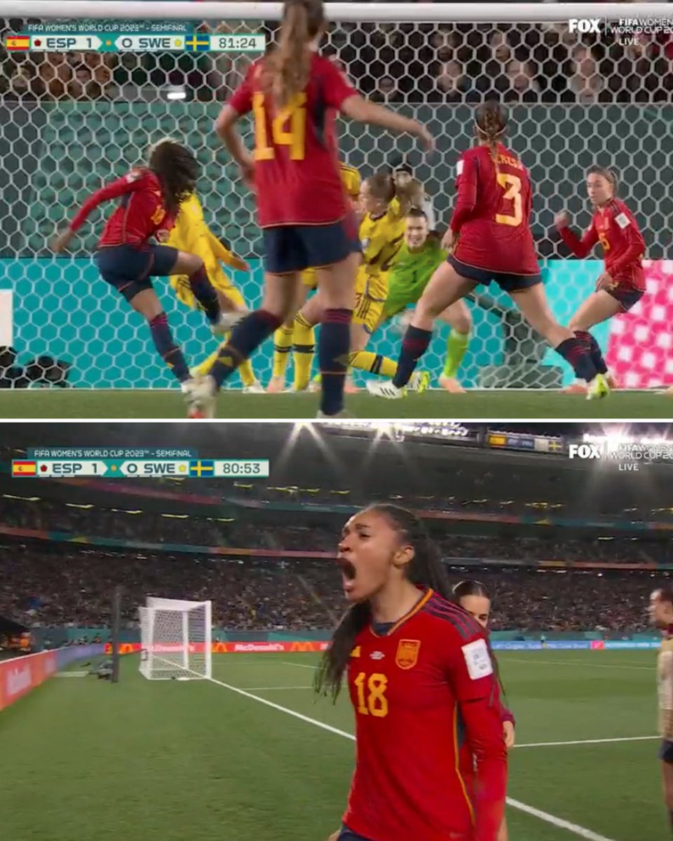 19-year-old Salma Paralluelo puts Spain ahead! Game changer 👏