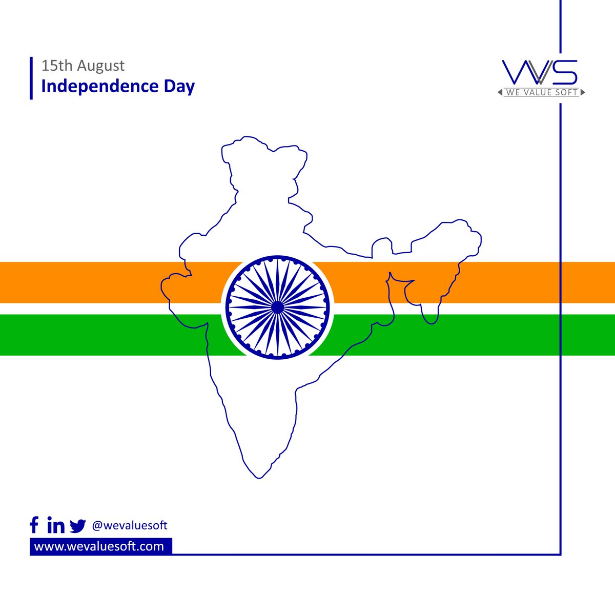 WeValueSoft's tweet photo. Proud to be a part of a nation that cherishes its diversity and history. Happy Independence Day!
.

.

.

.

#IndependenceDay #JaiHind #UnityInDiversity #ProudIndian #FreedomStruggle #IndiaAt75 #August15 https://t.co/I0SyZOMOiZ