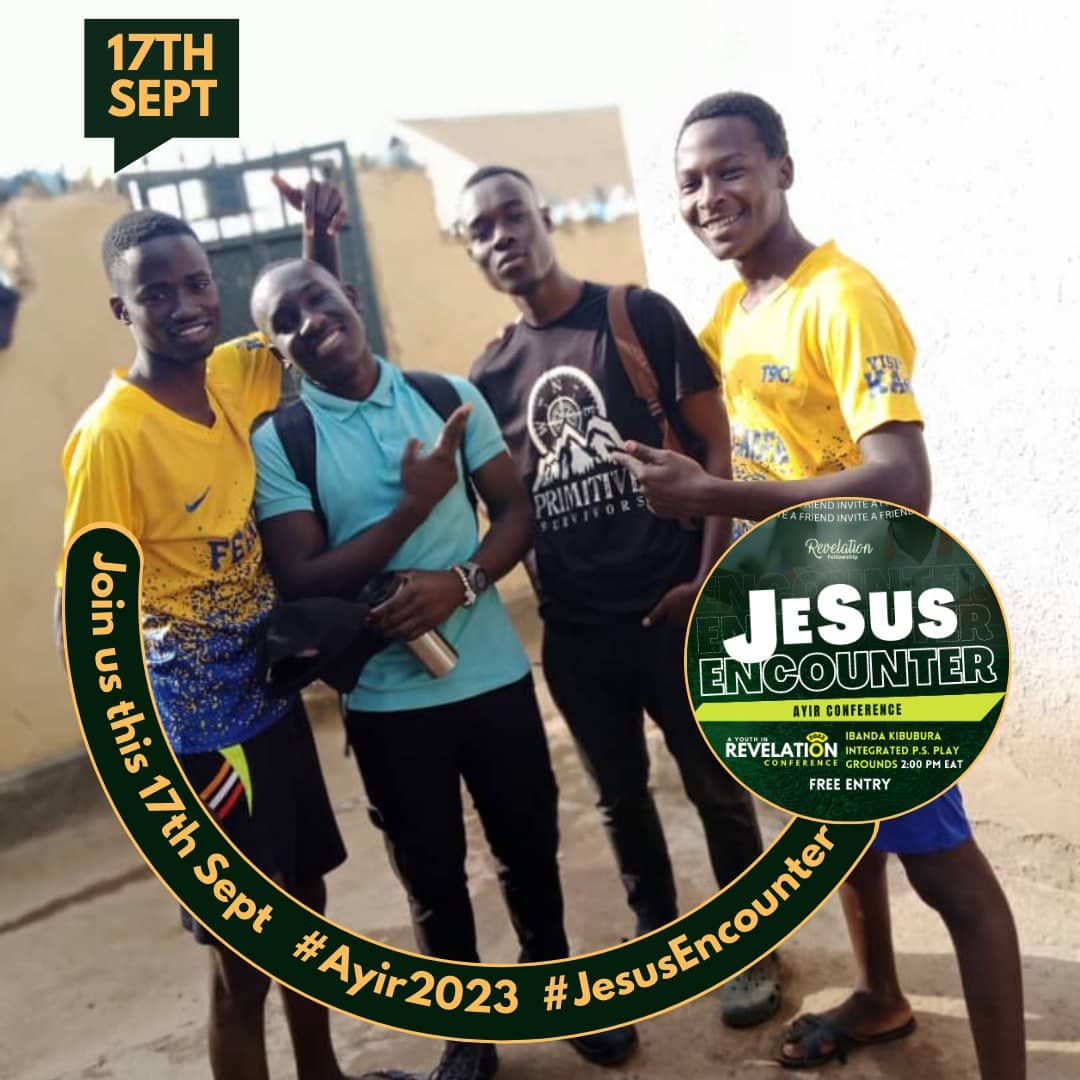 revelation375's tweet photo. Join us that the #Ayir2023 to #JesusEncounter like never before at the Ibanda Kibubura Integrated Primary school Play Grounds. On #17thSept
#RevelationFellowship https://t.co/pdSiJ46nW1