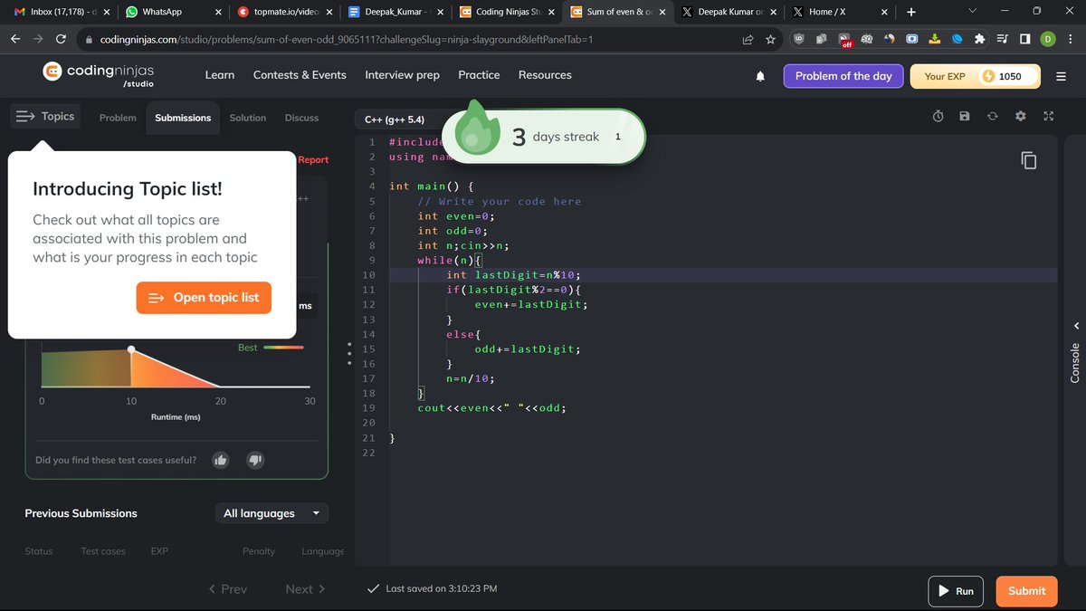 deepakkumar2O's tweet image. Day 3 of 21 Day Challenge , A Coding Ninjas x Slay Coffee initiative keeping the fire 🔥📷 till the end....   #NinjaSlayground #CodingNinjasStudio
@DrinkSlayCoffee
#Coding #programmer #CodingJourney #challenge