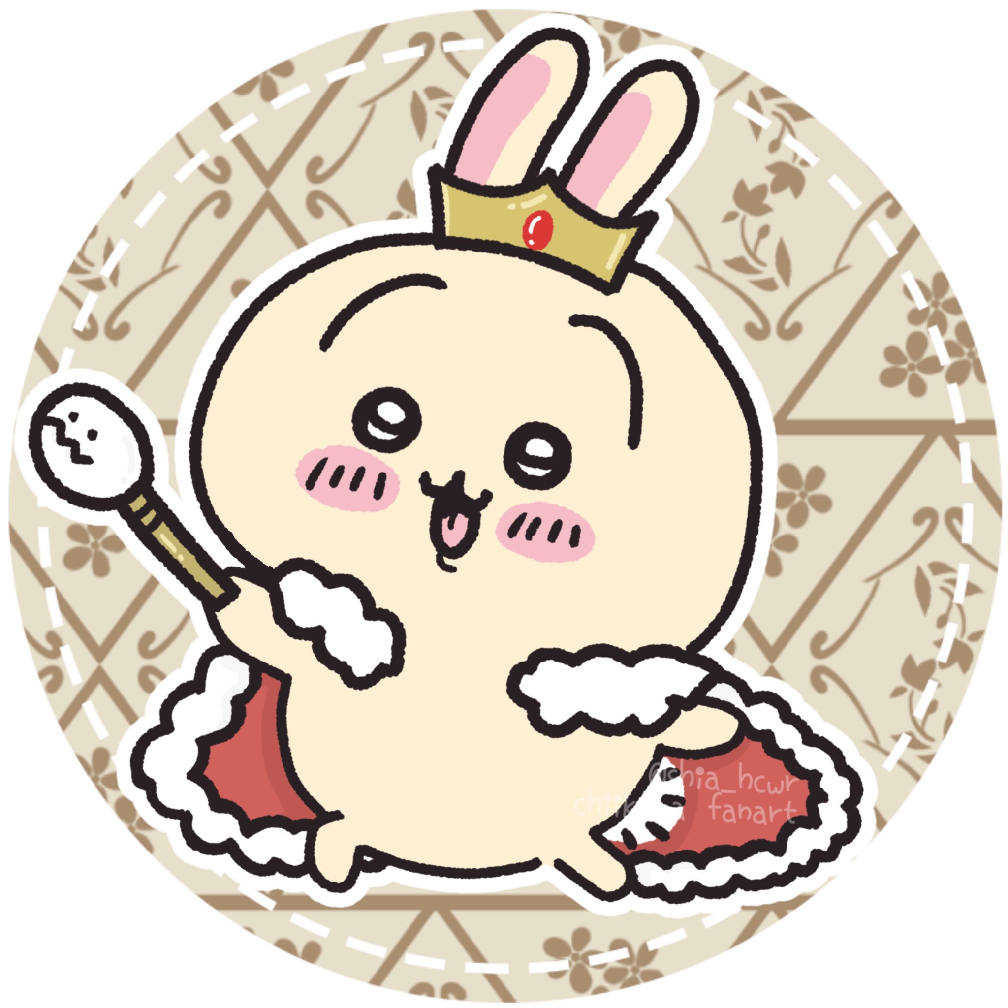 ちい　手描き　イラスト　リクエスト Bibian 比比昂 - 【ちいかわ】ちいかわ・ハチワレ・うさぎ手描き