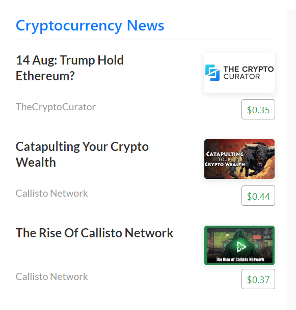 Callistonians's tweet photo. When 2 of the TOP 3 Stories on #Publish0x are related to #CallistoNetwork... 

This is what we call the #CryptoCommunity power!

#x100gem #X1000Gem https://t.co/cIRdMLRFYw
