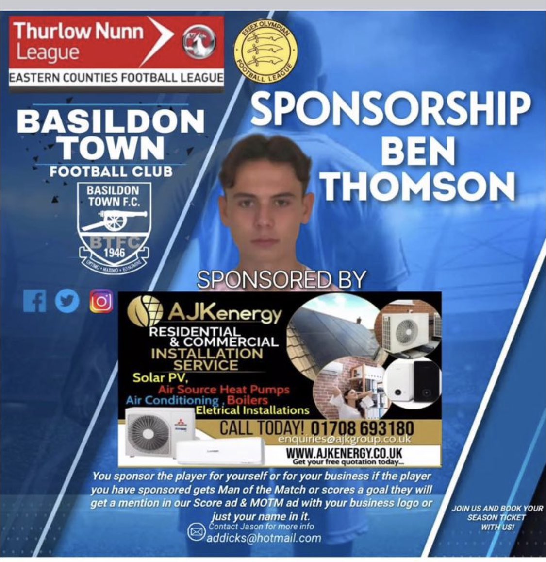 Three of our <a href="/ETUFC_U18s/">East Thurrock United U18s</a> lads are delving into Senior football with <a href="/BasTownFC/">Basildon Town FC</a> on Saturdays, good luck boys and stay fit for Sundays.