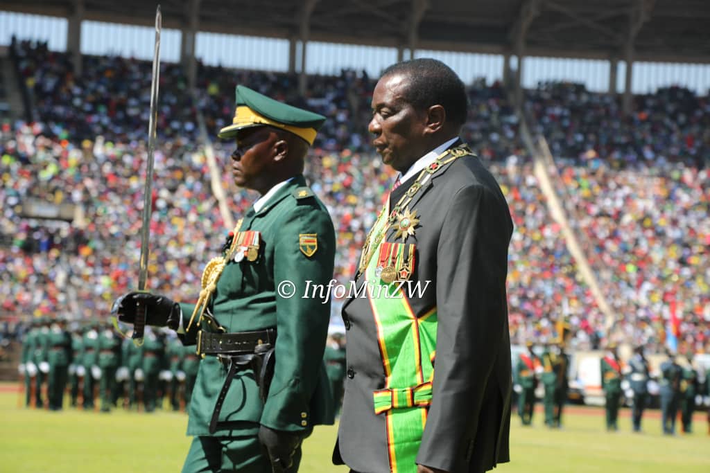 ttgono's tweet image. His Excellency the President and Commander in Chief of the Zimbabwe Defence Forces Cde E.D Mnangagwa @edmnangagwa inspects the ZDF Parade.
#DefenceForcesDay2023