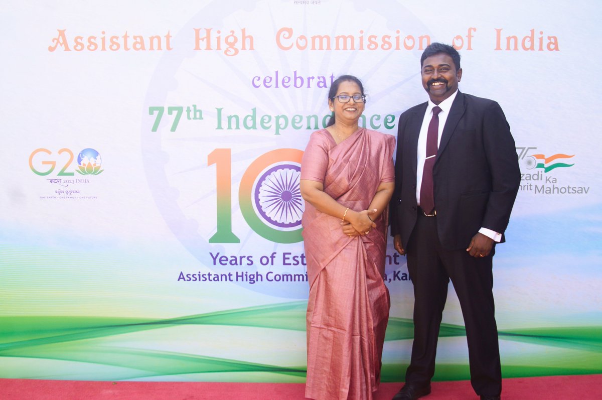 BarathArulsamy's tweet photo. On behalf of the Indian Origin Community in #SriLanka &amp; the #CeylonWorkersCongress, I wish the People of India a Happy Independence Day 🇮🇳

I participated in the 77th #IndependenceDay Celebration Organized by the @AhciKandy under the patronage of Her Excellency @DrAthira_S, 
1 https://t.co/TUXvm3cv4l