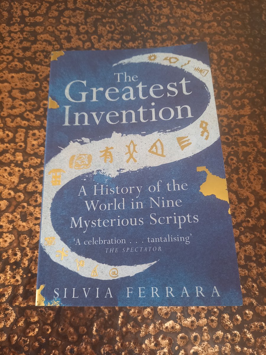 I managed to lock myself out of my house this morning... 😪 
So I went to my local bookshop and found this book about the history of writing. It will keep me busy until my partner goes back home this evening.