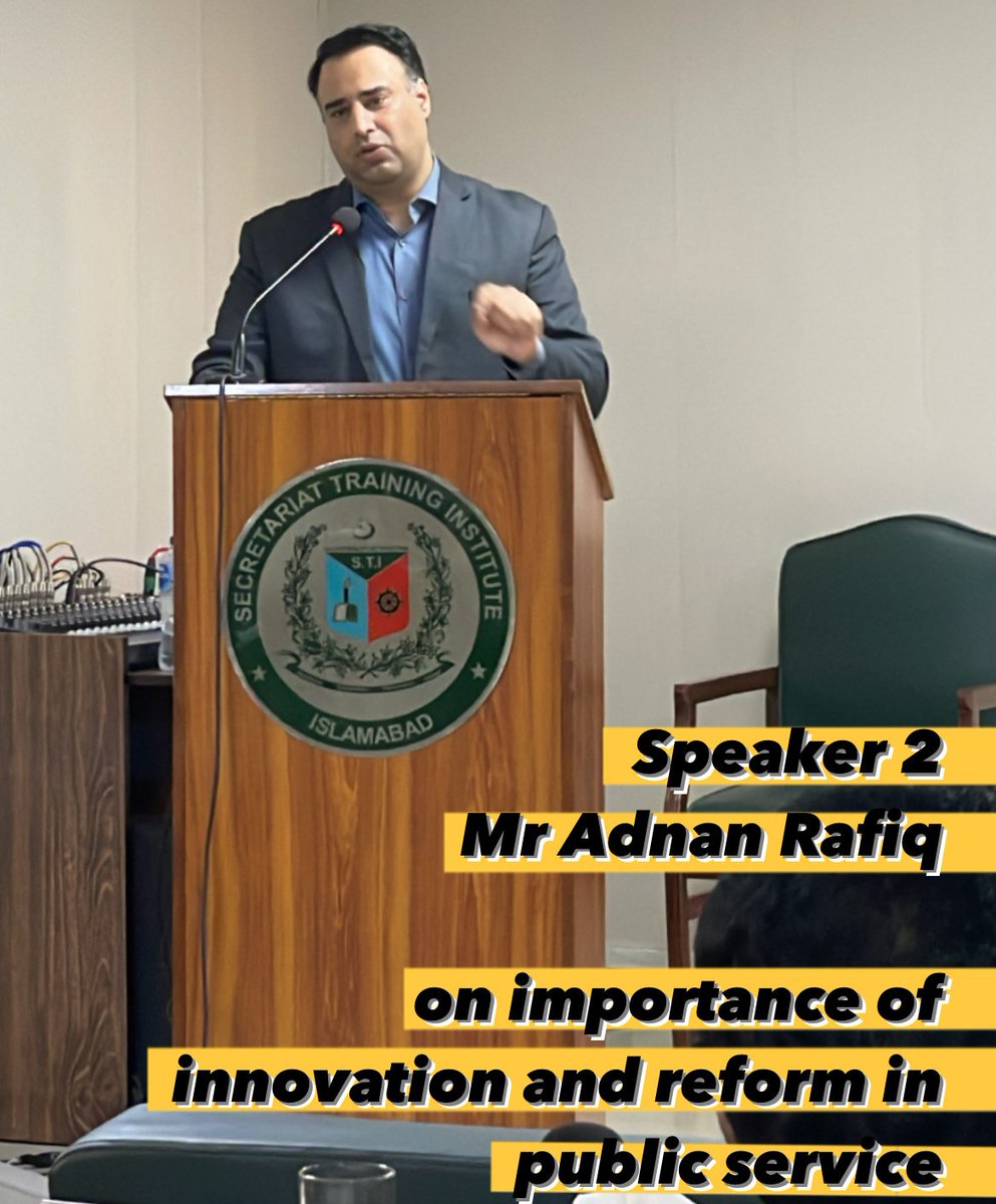 Mr <a href="/adnanrafiq/">Adnan Rafiq</a> is the second speaker for today's seminar on importance of innovation and reform in public sector. He argued that there is a need to shift from patronage based model to a rule based one for efficient public sector delivery.
