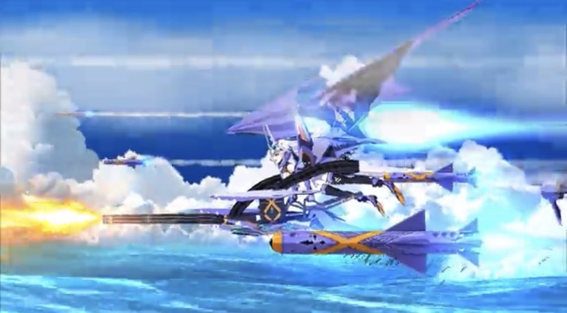 FGO 水着メリュジーヌの宝具で ふと思ったけど ・ジェット飛行 ジェット機 ・ミサイル ・ガトリング砲 ・ ランスロット おや
