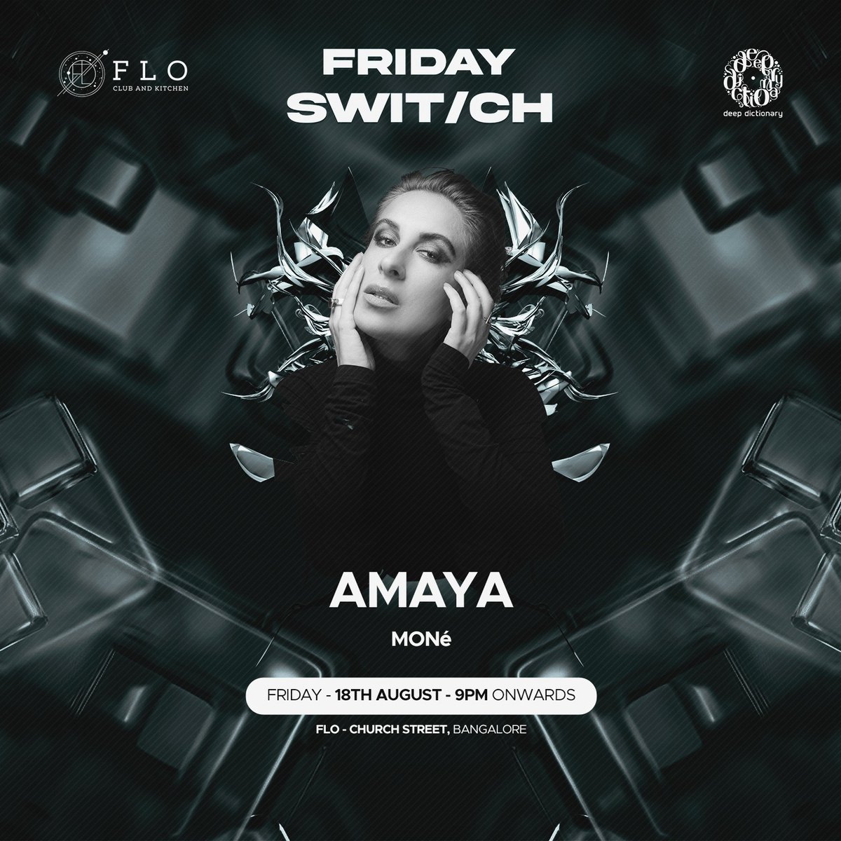 #Bangalore On warm up duties this Friday for <a href="/deep_dictionary/">Deep Dictionary</a> 's Friday/Switch alongside <a href="/anya/">Anya Schiess</a>.amaya

Details below:

🗓️ Friday, August 18th
📍 @flo_churchstreet 
🎟️ Guestlist via registration /Link in bio + story
______