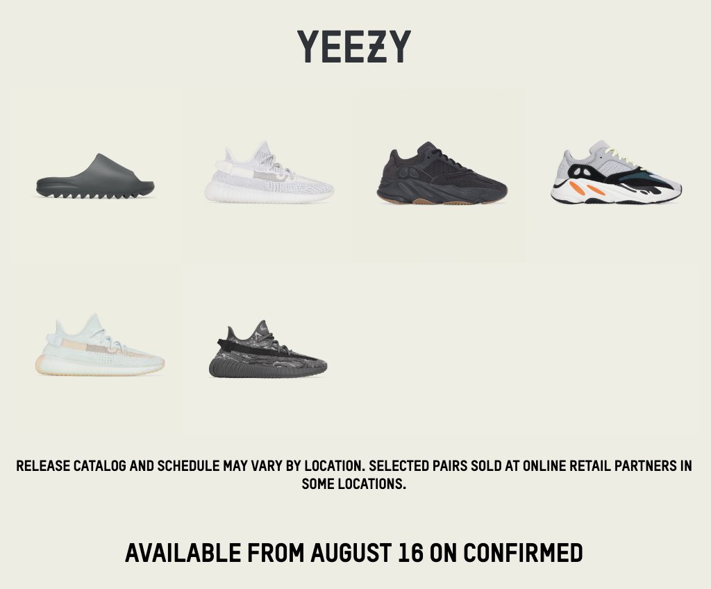 Ad: adidas YEEZY Page updated
Available from August 16th

US:bit.ly/2Syf3Dh
UK:bit.ly/2lNsXnA
FR:bit.ly/2mbmAud
DE:bit.ly/2kh1bzg
NL:bit.ly/2BtKDfn
IT:bit.ly/2Mnb2jP
ES:bit.ly/2BtJa8O
SE:bit.ly/2N40geT