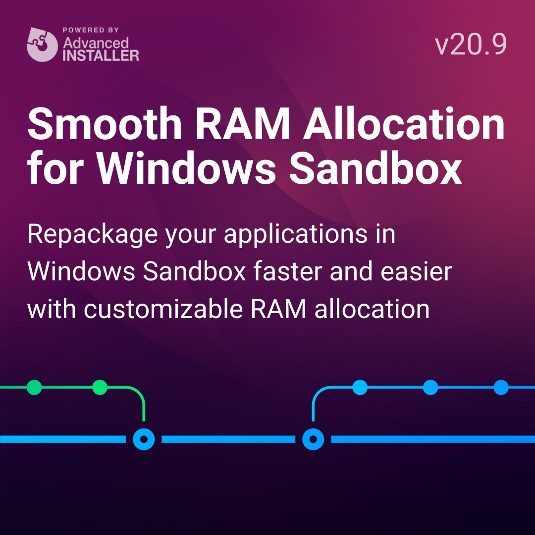 advinst's tweet image. 3️⃣ Customizable RAM Allocation for Windows Sandbox: 

Repackaging just got smoother! Enhance the experience by setting RAM allocation via an intuitive GUI. 

Repackage like a pro! 🔄

#repackaging