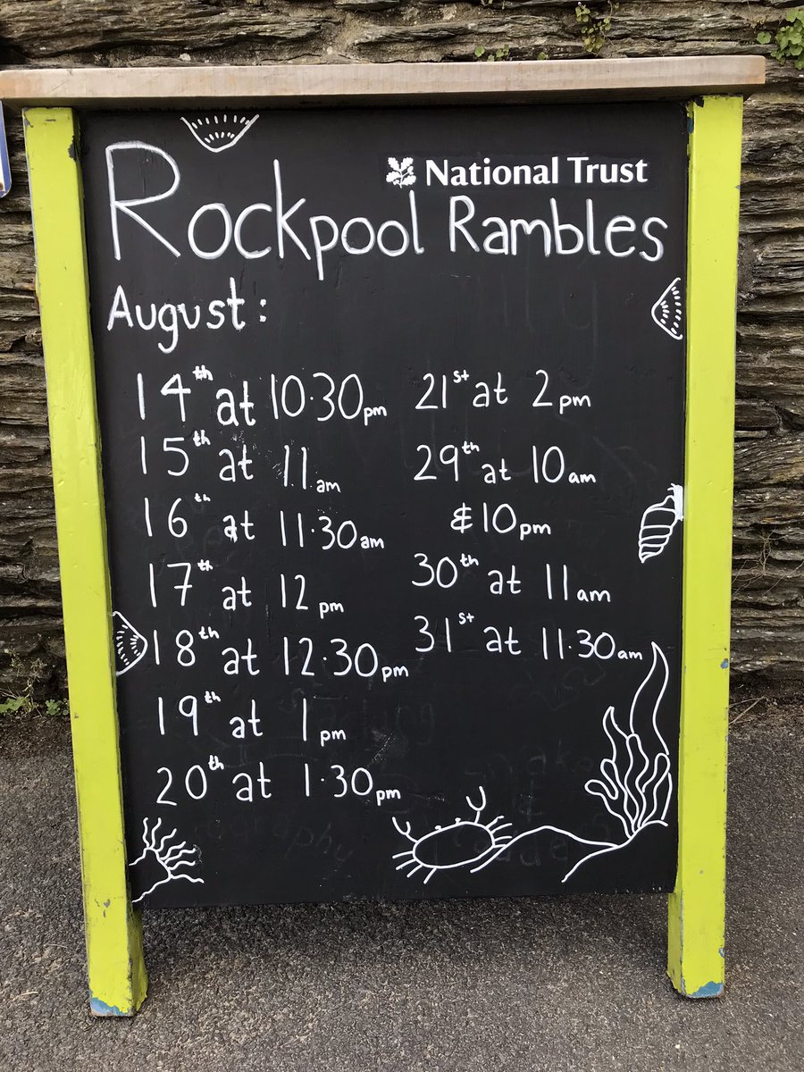 WoolacombeTIC's tweet photo. National Trust Rockpool Rambles coming up at Combesgate Beach in #Woolacombe. Book via the National Trust website or call 0344 249 1895. 

Note, it’s not a mistake … there is a nighttime ramble on 29th at 10pm! 
#rockpoolramble https://t.co/oGAYq2ZScb