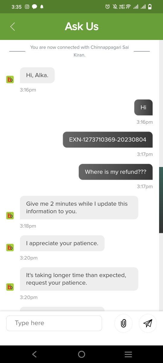 Alka0207's tweet photo. @bigbasket_com 
Where is my refund of order no- EXN-1273710369-20230804
It has been 10 days and there is no sign of my refund. Your delivery guy cancelled the order and now I have to pay for it. I would rate my experience it -1 out of 10 for customer service. Just refund my money https://t.co/jTExwqm37O