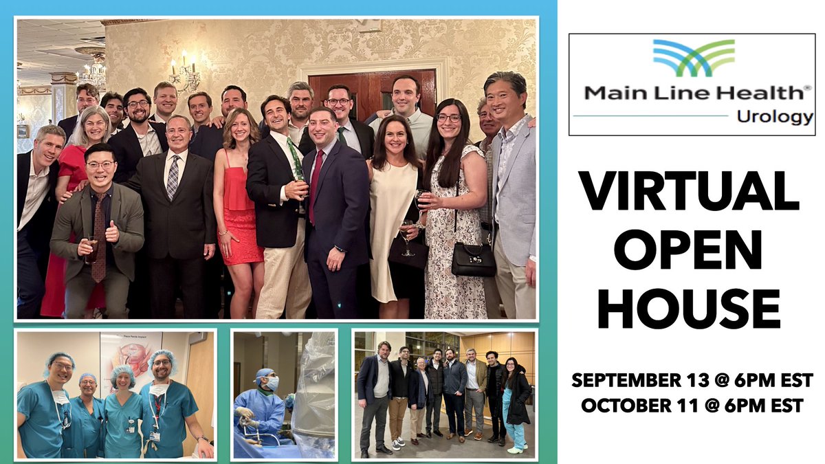 Calling all #UroMatch applicants! Join us on September 13 and October 11 for a Virtual Open House to chat with our awesome residents and learn about our program. Email PerryKi@mlhs.org to register. @AmerUrological @UroResidency @Uro_Res @Lash7587