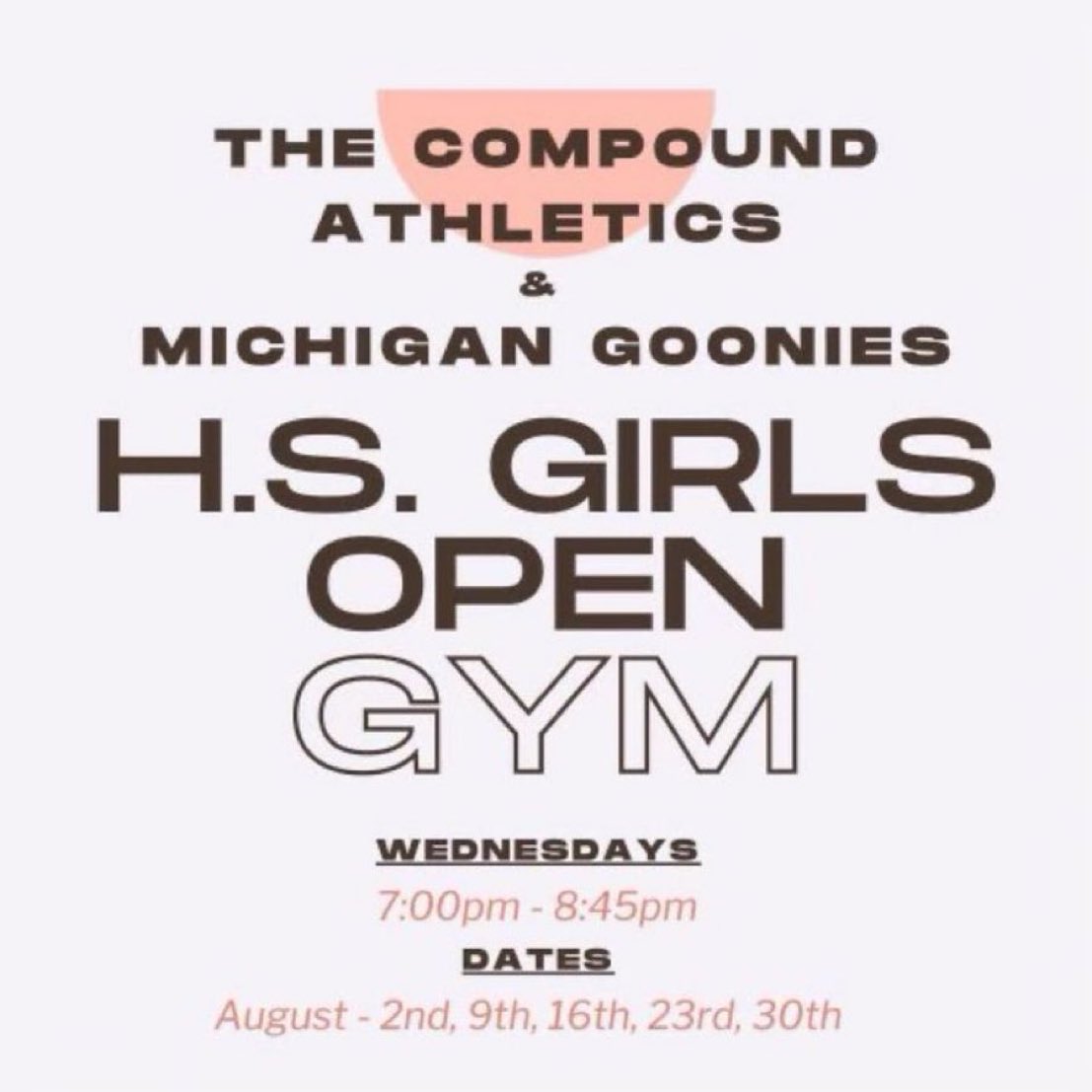 The Compound Athletics (@_thecompound_) on Twitter photo Tomorrow night Free all HS girls welcome! Bring a friend and come hoop! #HOTA <a href="/MichHSBball/">Mich HS Bball</a> Tomorrow night Free all HS girls welcome! Bring a friend and come hoop! #HOTA <a href="/MichHSBball/">Mich HS Bball</a>