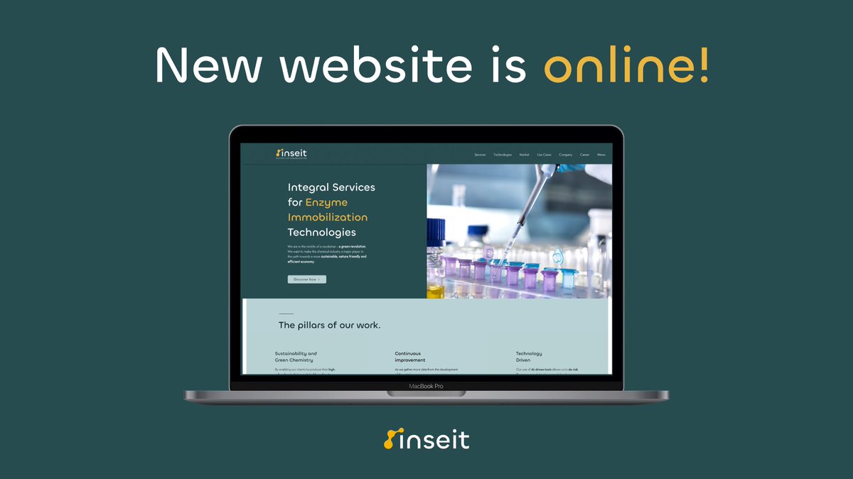 Launch of inSEIT's brand-new website! 🚀 
Check out our technologies, future plans, and stay tuned for upcoming news! 
Do you want to find out more? 
Just click the link below and you're in for a treat:
inseit.ch

#inSEIT #Biocatalysis #ChemicalInnovation #Startups