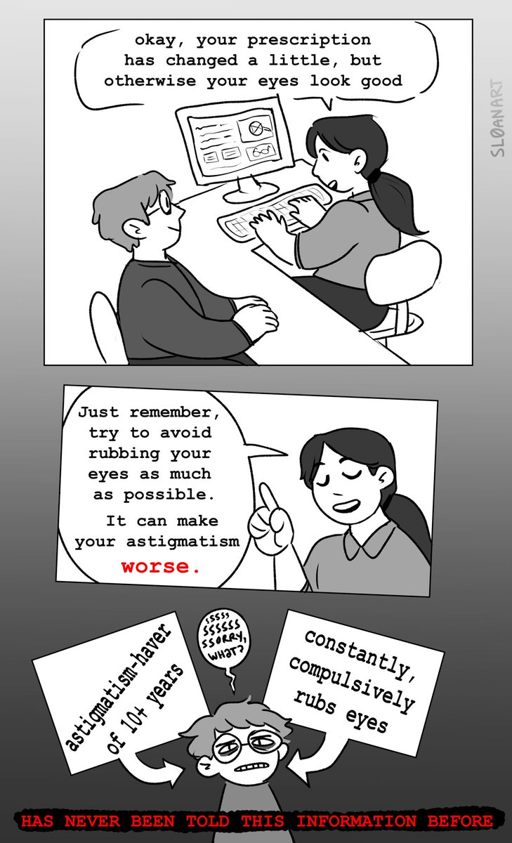 sl0anart's tweet photo. I have been betrayed by every optometrist up until now https://t.co/txrawSM876