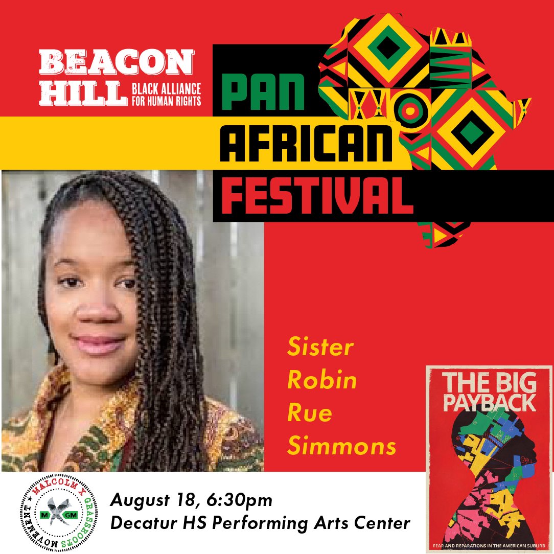 ChitChatComm's tweet photo. Join #BeaconHillBlackAlliance this Fri & Sat., Aug 18&19th for the critically acclaimed film "The Big Payback" f/ @RobinSimmons888, and the 3rd Annual #PanAfricanFestival in @DecaturSquare . Enjoy food, fun music- #AfroBeats, #HipHop, #Reggae, R&B, #Poetry and more
#ChitChatComm https://t.co/uPReT9ma83