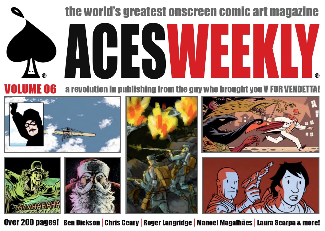 AcesWeekly's tweet image. Looking forward to @EasternRimCon soon!  We'll be there with @LFORLLOYD + selling sampler volumes of our exclusively online comics art magazine via our smart coded access cards, for just $10 cash - and all come with a free sketch from David included!