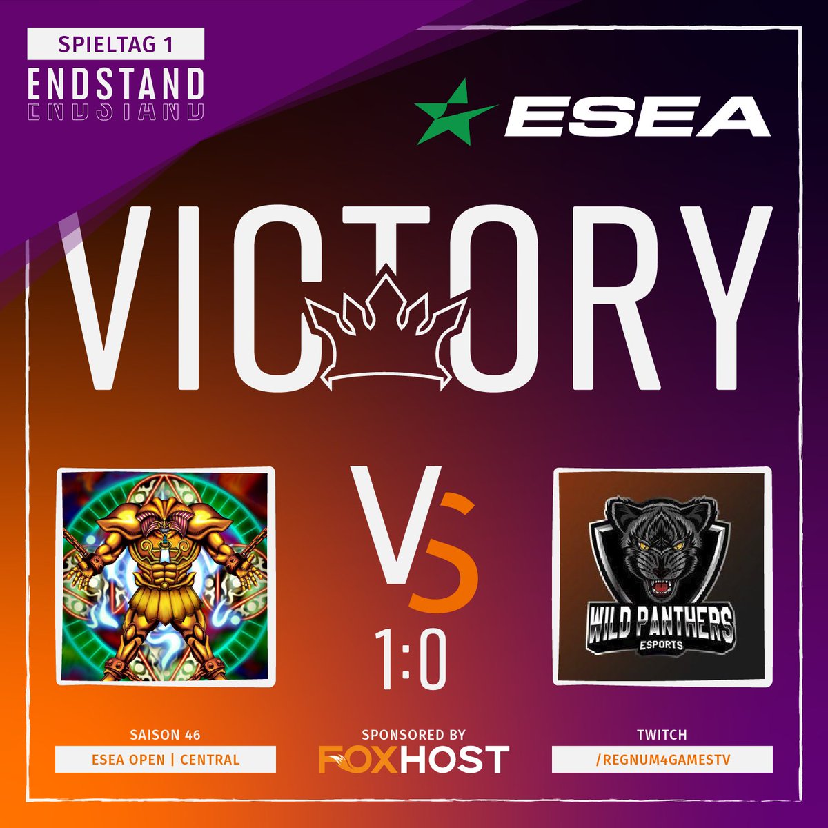 Victory! Our content creator team #ExodiaPeek starts the new <a href="/ESEA/">ESEA League</a> Open season with a strong win against <a href="/panthers_wild/">Florida Panthers in the Wild</a>.🎉

Big shoutout for @r4g_joel and @frixxum for the great cast! Thanks for lending us your voice in this exciting game! #getcrowned👑