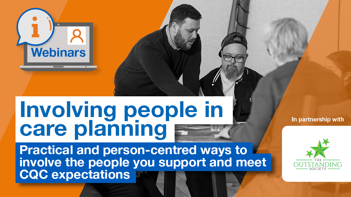 💻 Webinar | Involving people in care planning  
📅 Thurs 21 Sept 🕛 10:00 – 11:00  

Do you want to learn more about practical and person-centred ways to involve the people you support and meet expectations? 

🔗 Register now sfca.re/3pgL86h