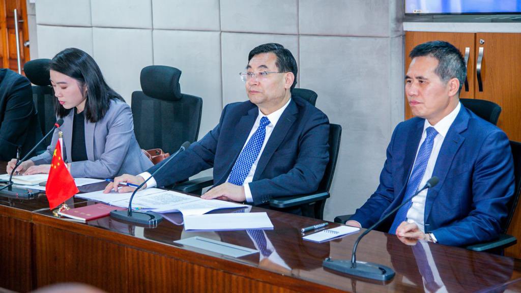 tanuijohn's tweet photo. Joined CS @EliudOwalo in hosting the Minister of Culture and Tourism in China Mr. Hu Heping when he visited us at the Ministry of Information, Communications & The Digital Economy @MoICTKenya on Monday. Collaboration and partnership with investors from china will help grow Kenya’s Digital and creative economy.