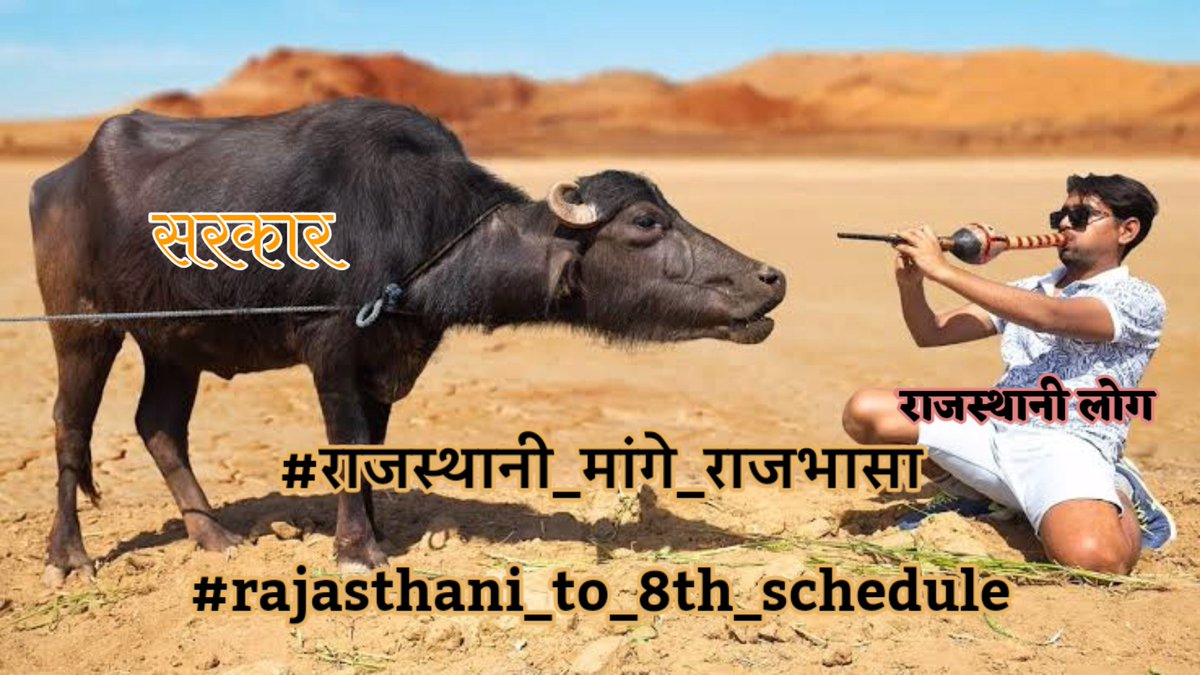 Baawalochoro's tweet photo. राजस्थानी भाषा को मान्य��ा दो
मायड़ रो सम्मान, आपणों मान ।
आपणी भाषा रो घणों गुमान ।
जागो अर उठो छीनो तान।
पछे कण कण गूंजे राजस्थान।

#Rajasthani_to_8th_schedule https://t.co/5Z8muJU95D