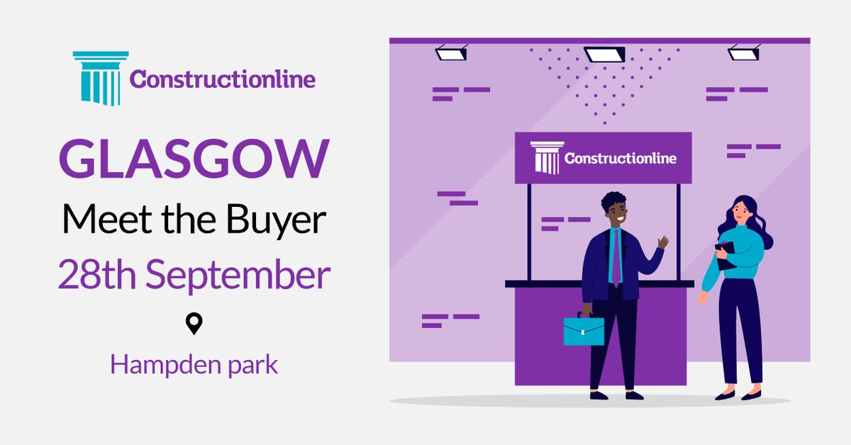 📣 Calling all Buyers in Glasgow! Exhibit for FREE at our Meet the Buyer event, hosted at Hampden park in Glasgow! If you are a Constructionline Buyer and would like to exhibit at any of our Meet the Buyer events, complete our exhibitor form today – ow.ly/2fuc50OkrWg