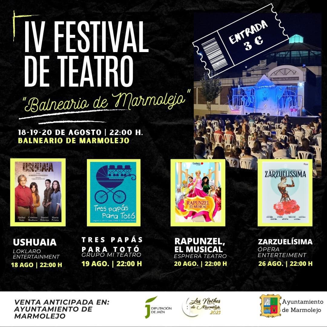 Asoc_PROTEJA's tweet photo. 🎭Este viernes 18 comienza el IV 𝐅𝐞𝐬𝐭𝐢𝐯𝐚𝐥 𝐝𝐞 𝐓𝐞𝐚𝐭𝐫𝐨 "𝐁𝐚𝐥𝐧𝐞𝐚𝐫𝐢𝐨 𝐝𝐞 𝐌𝐚𝐫𝐦𝐨𝐥𝐞𝐣𝐨" 

#LasNochesdeMarmolejo
#Marmolejo #teatrojaen
@aytodemarmolejo @dipujaen @EspheraTeatro @loklaro https://t.co/GNoov65MrZ