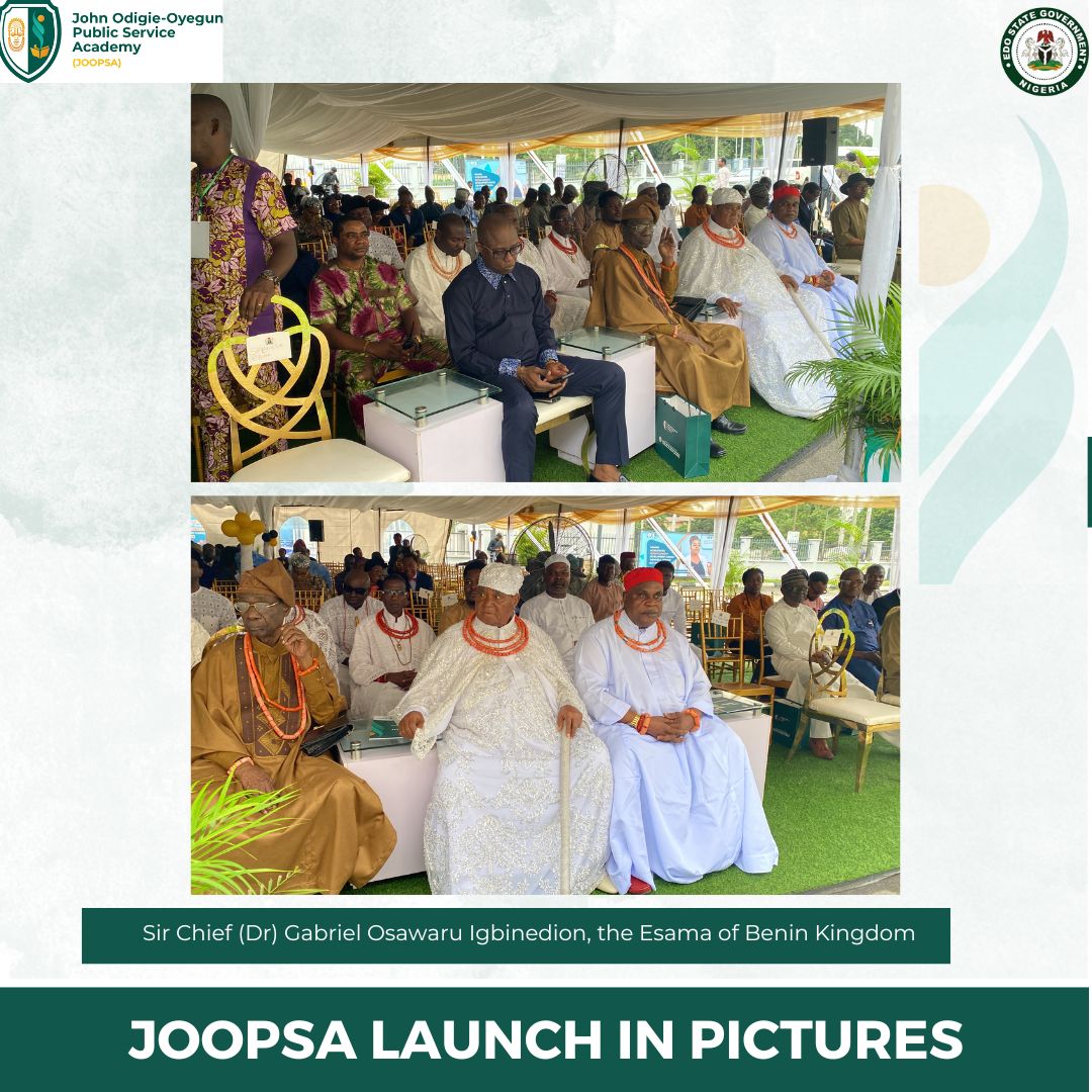 joopsa_edostate's tweet photo. We were privileged to have the Esama of Benin, Sir Chief (Dr) Gabriel Osawaru Igbinedion, grace the #JOOPSALaunch.
His presence added an immense value to the momentous occasion. https://t.co/mPcdr4jrG2