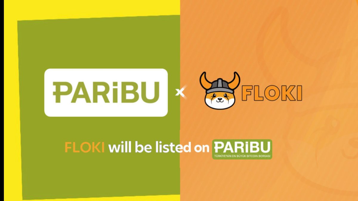 FLOKI's tweet photo. #Paribu will be listing $FLOKI!

@ParibuCom, Turkey's leading #cryptocurrency exchange, boasts 6 million users and processes over $1 billion in daily trading volume.

Floki is recognized and beloved by millions of Turkish crypto users, and this listing makes it easy for them to buy the #FLOKI token alongside other top cryptocurrencies like $DOGE and $SHIB going forward!