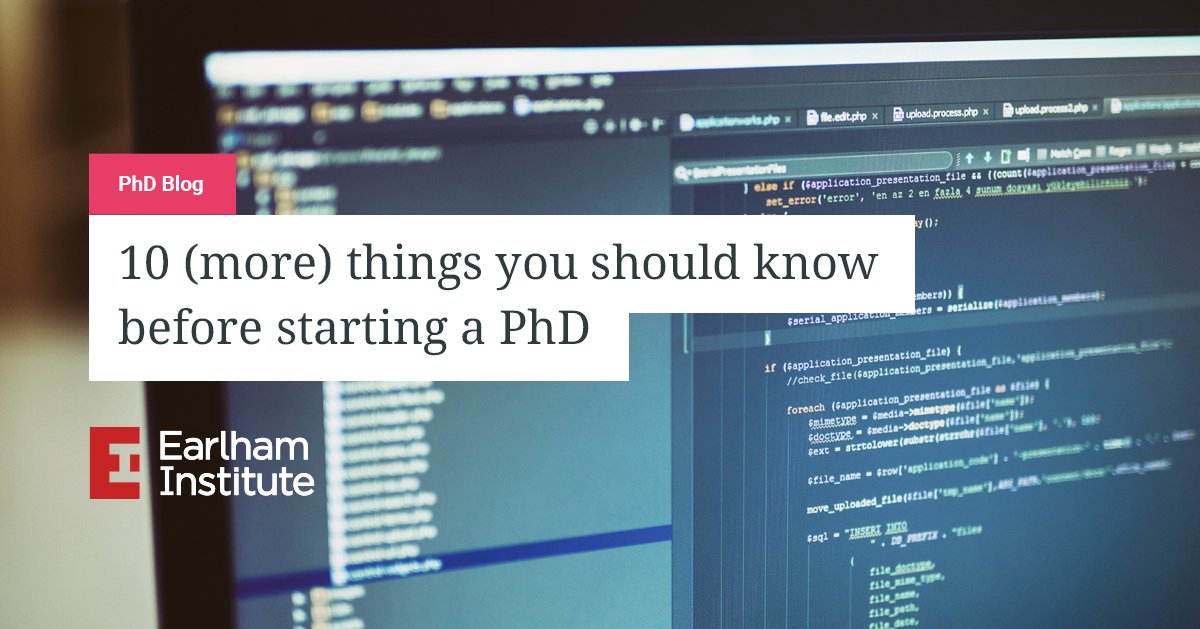 EarlhamInst's tweet photo. 🎓 We know there's lots to think about when applying for a #PhD.

So to help out, we spoke to our PhD researchers to assemble a guide on the top things to know before starting on that journey. 💡
➡ https://t.co/cKJkeDiYn1

#findaphd #phdlife #academicchatter https://t.co/wrRY6kawog