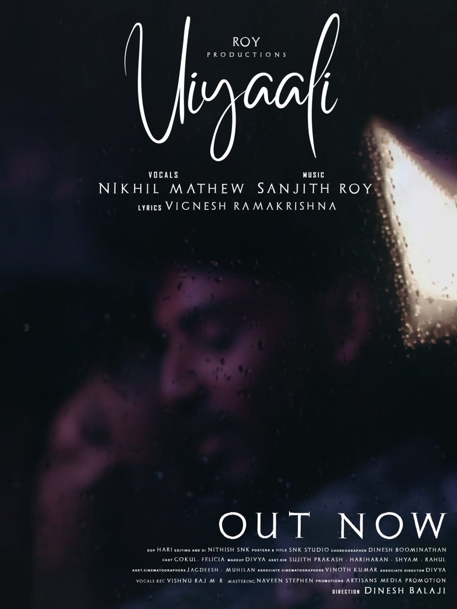Karthikravivarm's tweet photo. Extremely Happy To Release The Song #Uiyaali 

Melodious Repeat Mode Song ❤️

Watch ▶️
https://t.co/Tvqd51BHUQ

@LyricistVR @NiksSinger
@roy_sanjith dirdinesh1210

Congratulations To Whole Team 👏 To Get Immense Success https://t.co/ITcDe7dTw5