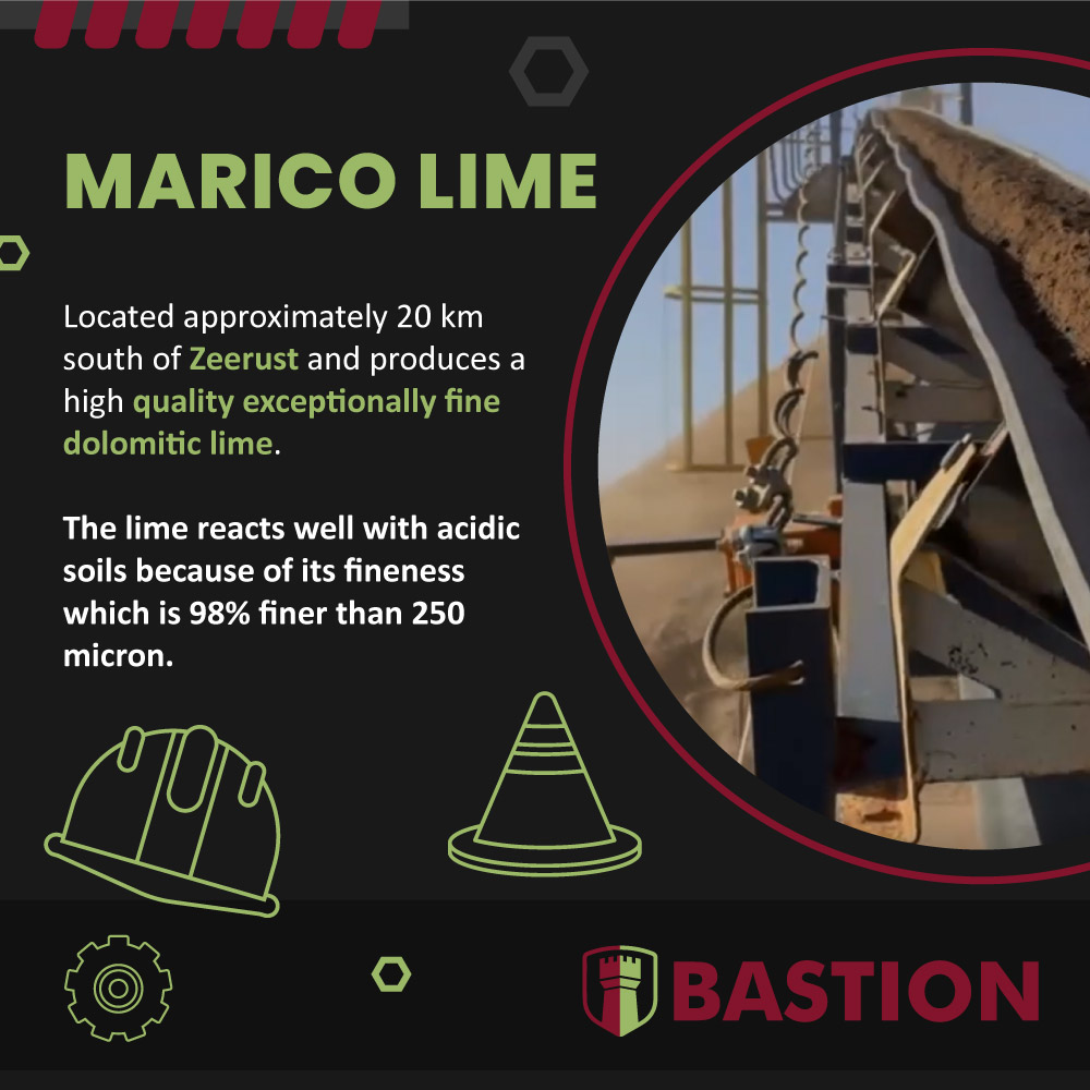 Are you struggling with high acidity levels in your soil?
Bastion Marico produces a microfine dolomitic lime which reacts extremely well with acidic soils!
Contact Bastion on 018 464 7822 or send an email to Sales@BastionLime.co.za for more information.

#Bastion #AcidicSoil
