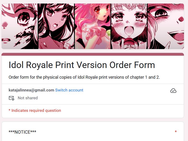 For those ordering from overseas: If you would like to buy directly from me in USD you also have the option to order using the form below. All orders will come with a limited signed Ayu Summer Comiket postcard while supplies last!

https://t.co/mXLGldfbLD 