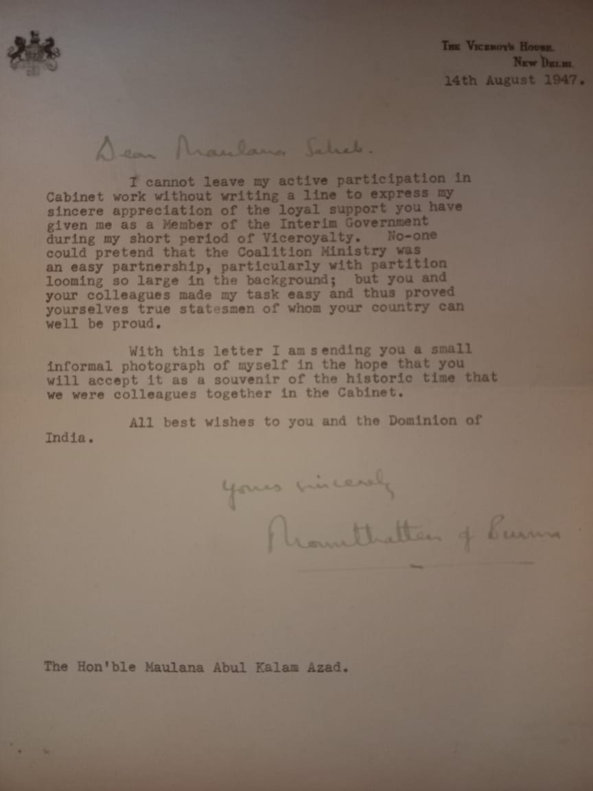 SalimHusnara's tweet photo. On This Historic Occasion Sharing The last letter of Mountbatten which he wrote to Maulana Azad.    #indipendenceday2023   #india #FREEDOMFIGHTERS https://t.co/TA5SPvOElZ