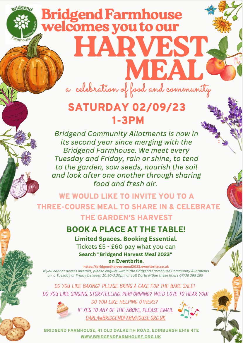 Oh yes to a celebration of #food & #community - we do love that! This promises to be deliciously joyful. We hope to see you there. Sat 2 Sept @BridgendFarmhse Book now: eventbrite.co.uk/e/bridgend-har… #GoodFoodNation let's be it!