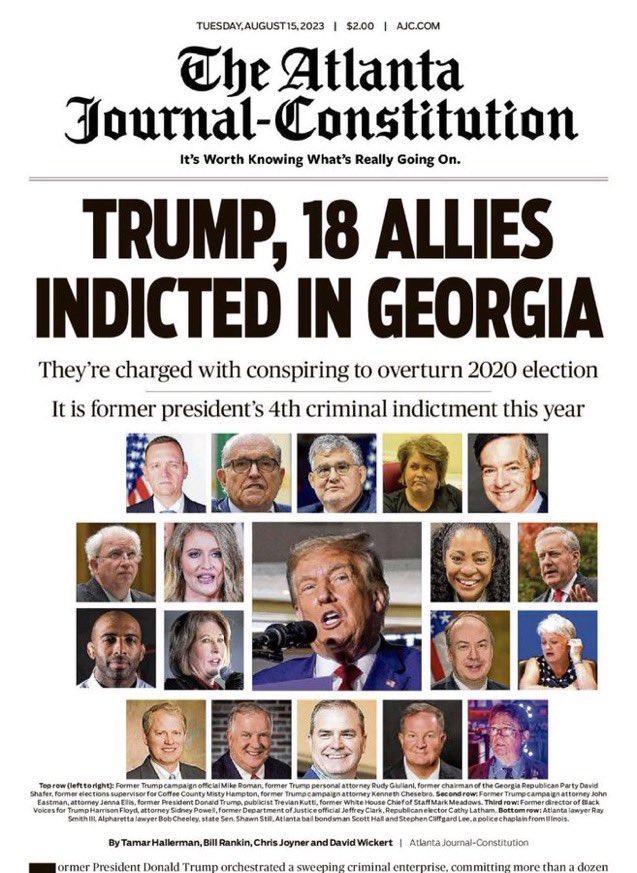 Just an epic front page of The Atlanta Journal-Constitution this morning