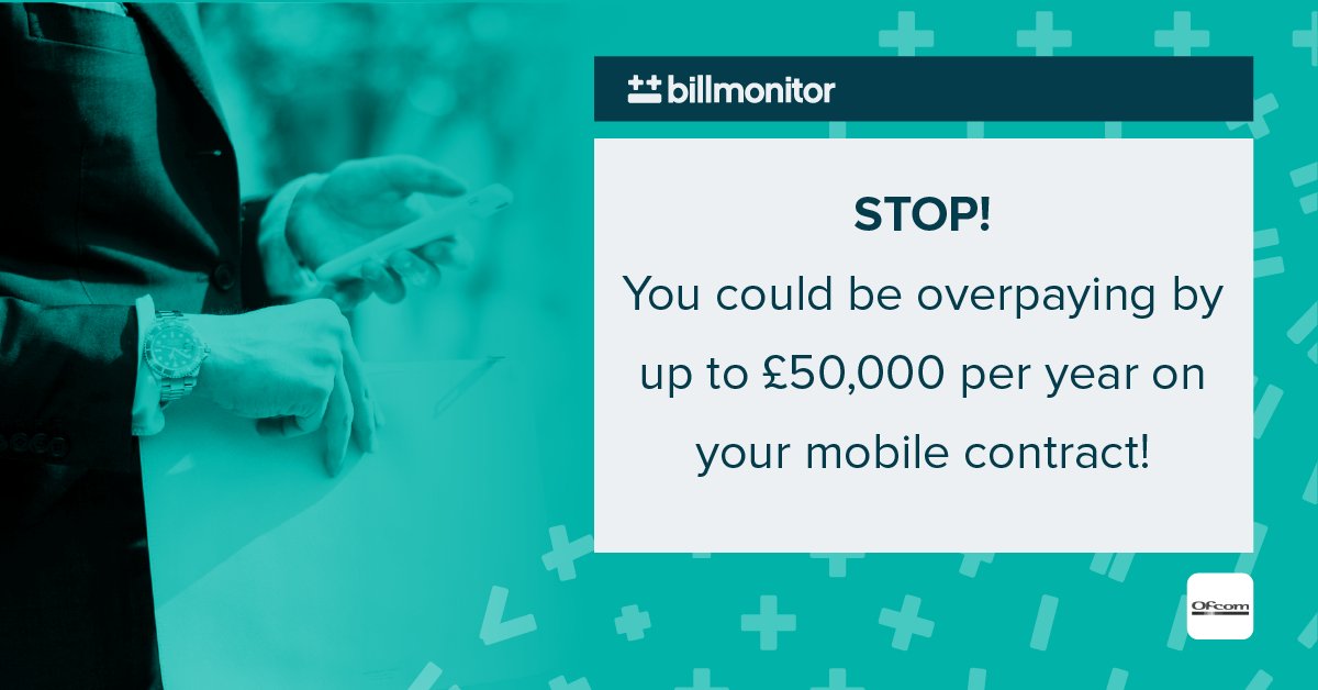 Billmonitor's tweet photo. We speak to many businesses every day and every one of them is shocked (and a bit miffed) to find out they're being overcharged on their mobile bill. So we set out to right that wrong - we're happy to do a free cost saving analysis for you too. https://t.co/C9Y4wQYDeB