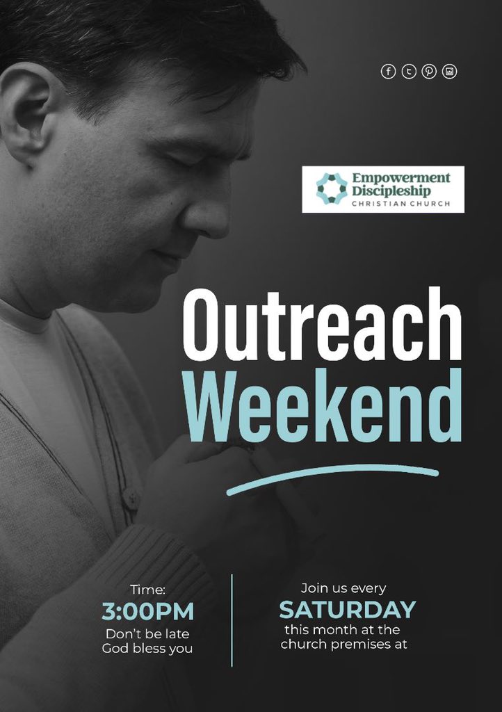EmpowermentDis1's tweet photo. Church is not about going on Sundays; it’s about living out our faith every day
Join us every Saturday at 3PM as we embark on our Outreach Weekend program🕊
God Bless You🙏🏽⛪️
#empowerment #discipleship #christianchurch #albertacanada #calgary #evangelism #outreach https://t.co/oDxceXTvRl