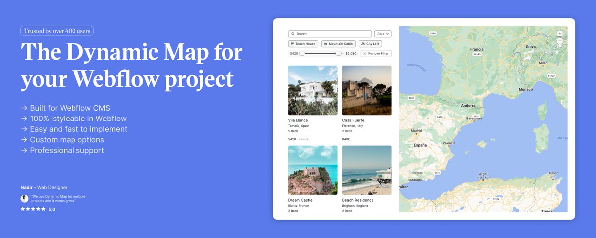 NoCodeFlowWF's tweet image. You can sign up now for the Open Beta for Dynamic Map for Webflow! :)
nocodeflow.net/dynamic-map-fo…