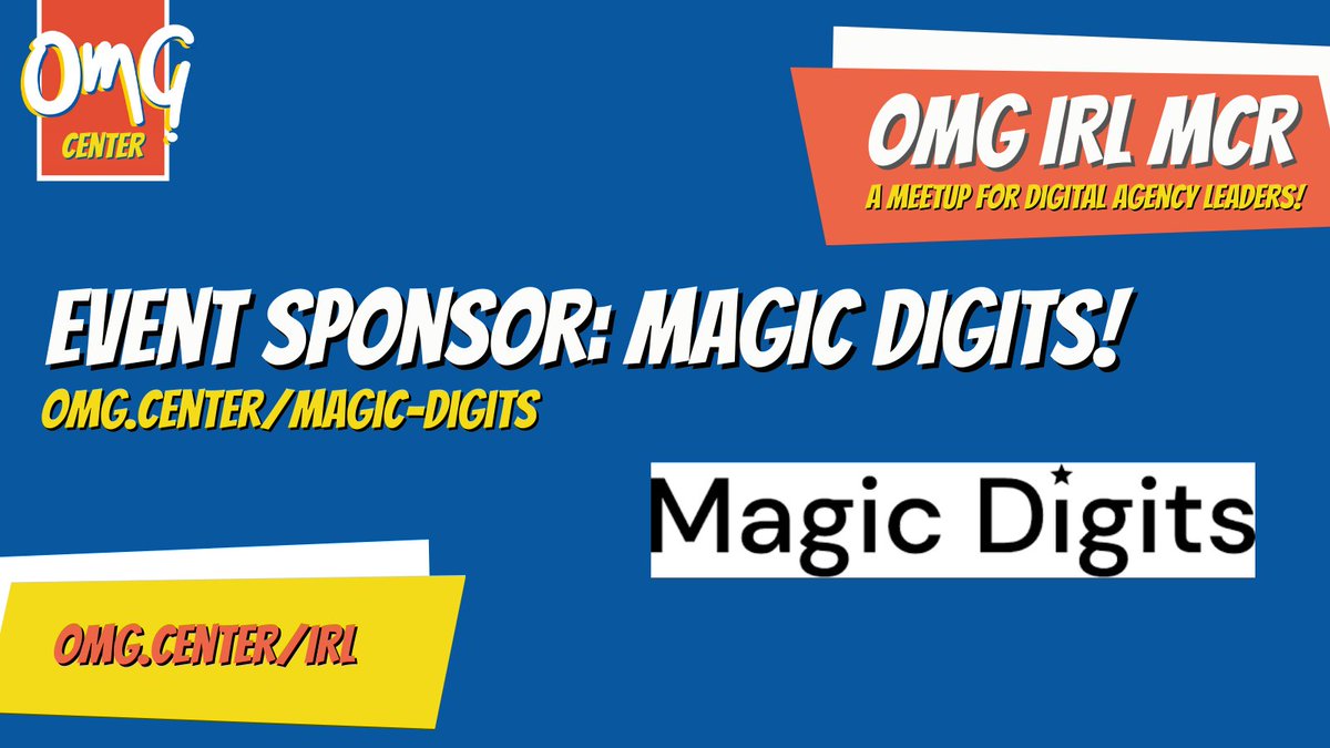 The OMG Center (@omg_center) on Twitter photo We're proud to announce <a href="/MagicDigitsUK/">Magic Digits</a> as a sponsor at OMG IRL MCR! 🤩
Do away with the financial gobbledygook (technical term) and report on the numbers you need to see 👉 omg.center/Magic-digits
Agency leaders, Manchester on 19th Oct 🎉 omg.center/IRL We're proud to announce <a href="/MagicDigitsUK/">Magic Digits</a> as a sponsor at OMG IRL MCR! 🤩
Do away with the financial gobbledygook (technical term) and report on the numbers you need to see 👉 omg.center/Magic-digits
Agency leaders, Manchester on 19th Oct 🎉 omg.center/IRL